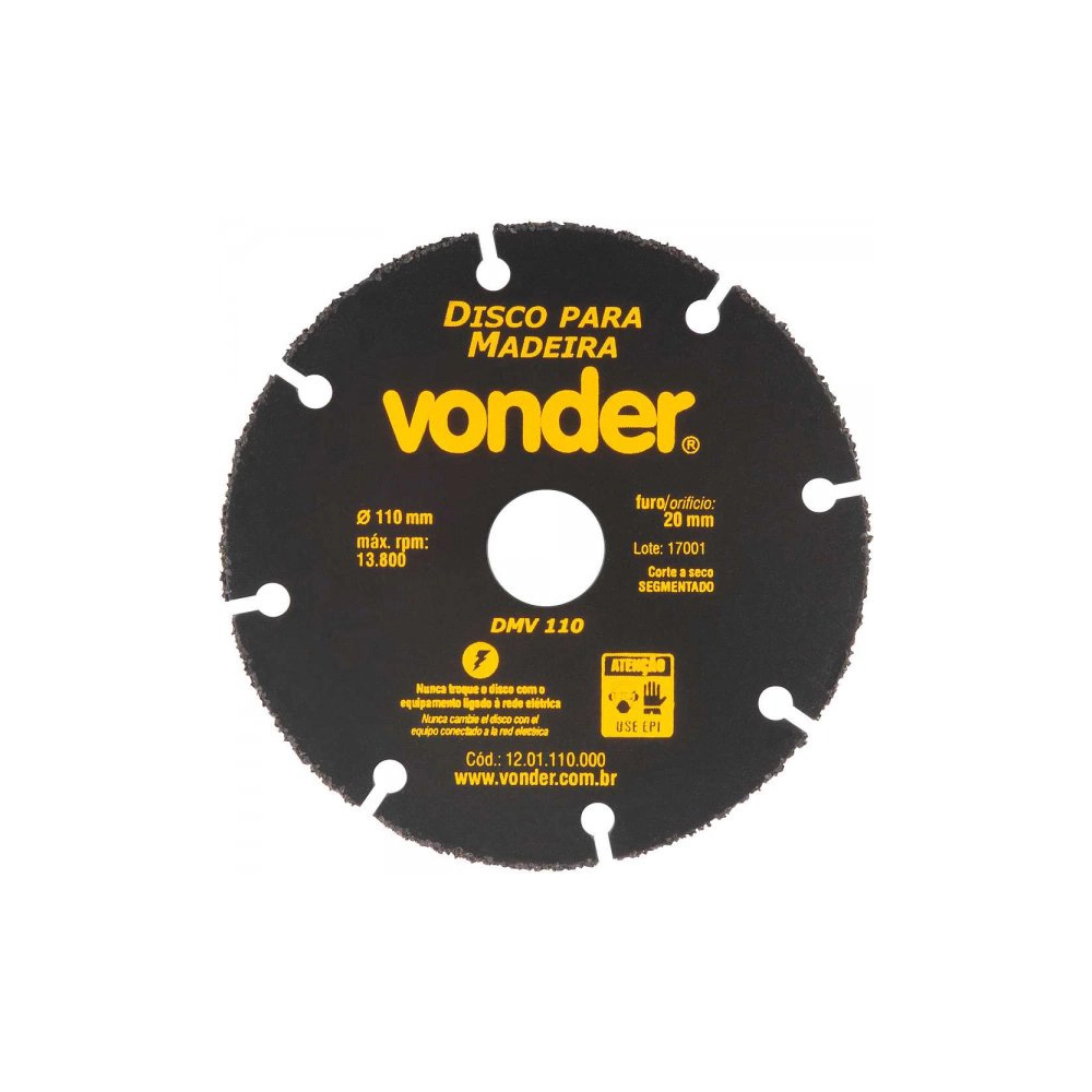 Disco para Madeira 110mm x 20mm DMV110 Vonder Disco para Madeira 110mm x 20mm DMV110 Vonder