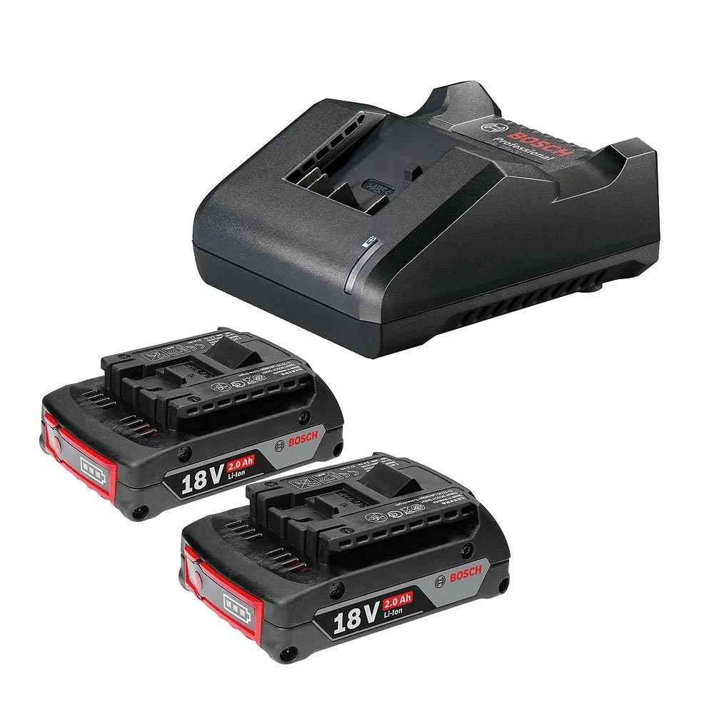 Kit Carregador com 2 Baterias 18V 2Ah GAL18V20 + GBA18V Bosch