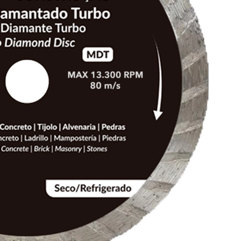 Kit 10 Disco Diamantado Turbo 4.3/8 Pol (110mm) MDT Menegotti Kit 10 Disco Diamantado Turbo 4.3/8 Pol (110mm) MDT Menegotti