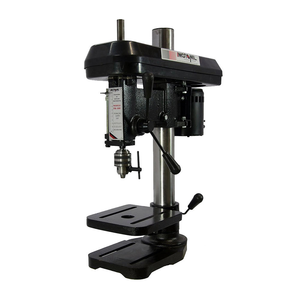 Furadeira Bancada Industrial FBM160MA 16mm 1/2cv Monofásica Motomil Furadeira Bancada Industrial FBM160MA 16mm 1/2cv Monofásica Motomil