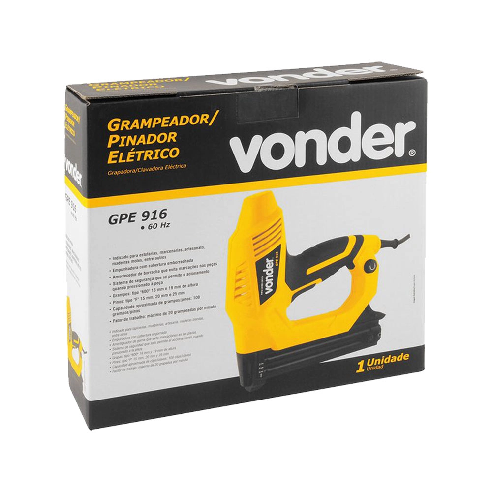 Grampeador Pinador Elétrico GPE 916 Vonder