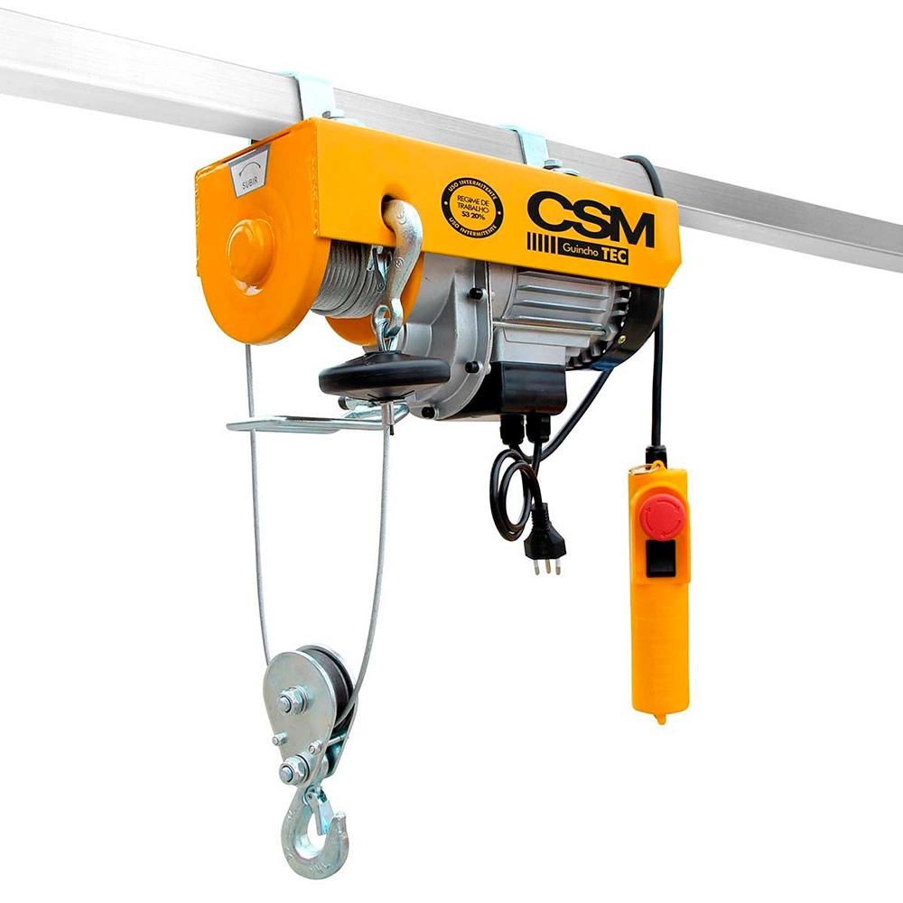 Guincho Talha de Coluna Capacidade 1000kg Cabo 12m TEC500/1000 CSM