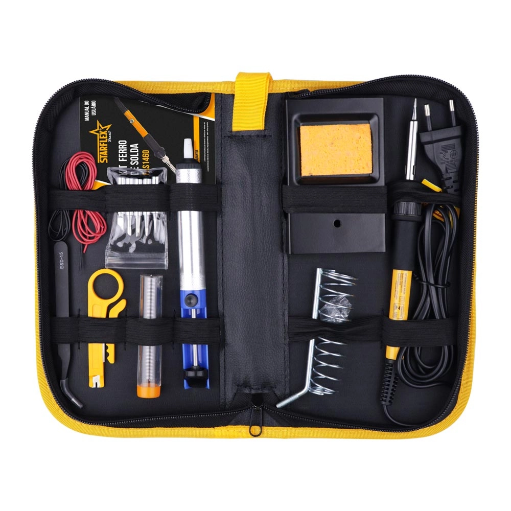 Kit Ferro Solda Com Acessórios e Estojo 60W FAS1460  Starflex
