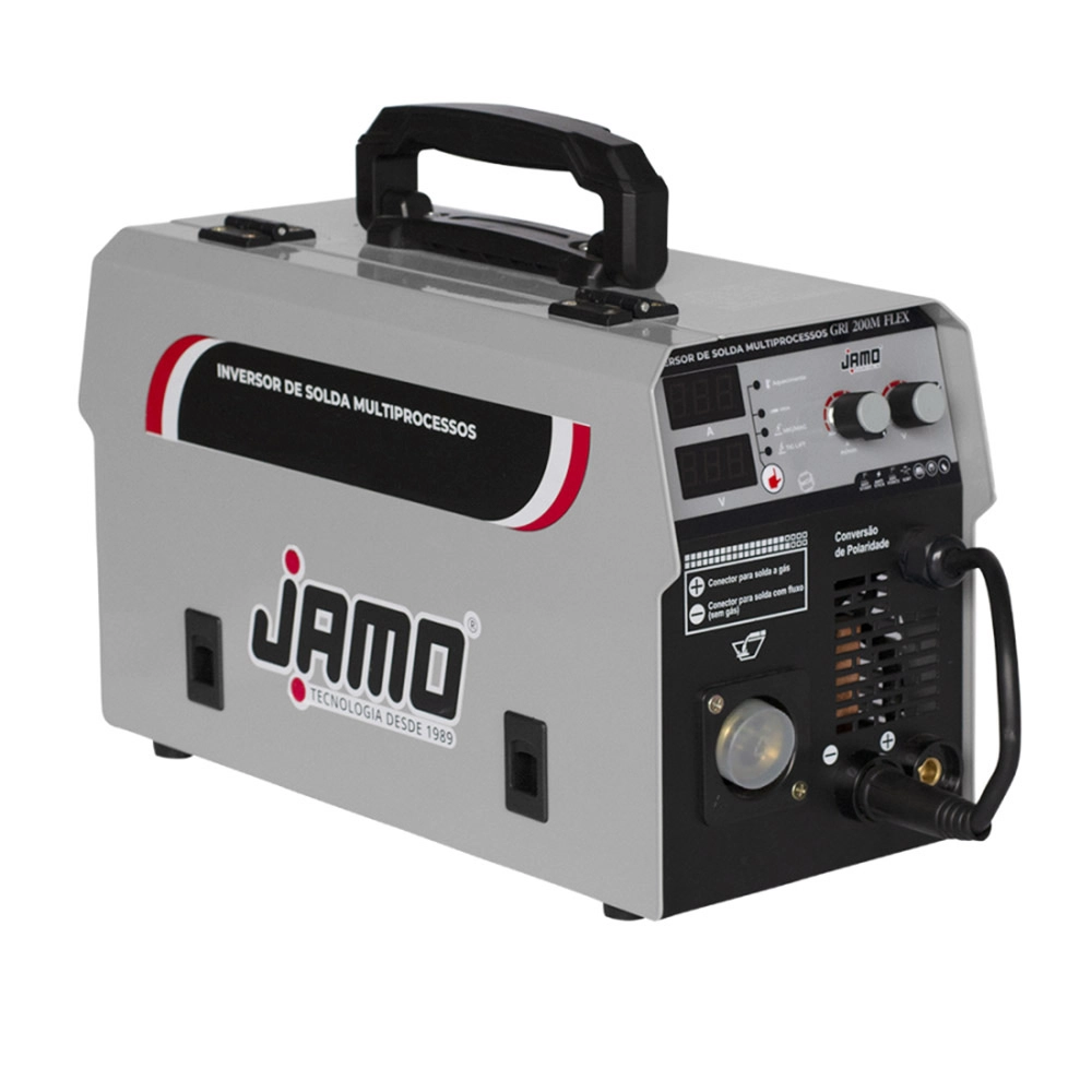 Máquina Inversor de Solda MIG FLUX MMA e TIG Com Acessórios 180A GRI180MB FLEX JAMO