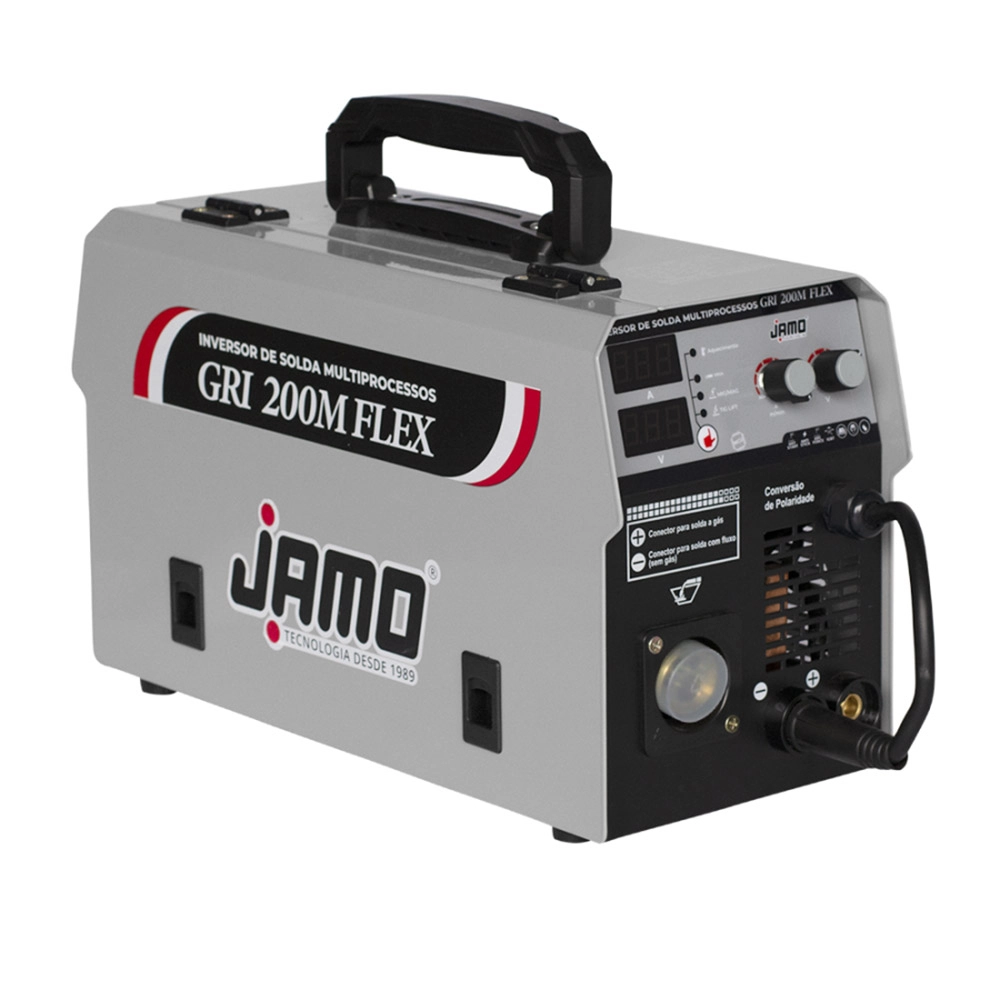 Máquina Inversor de Solda MIG FLUX MMA e TIG Com Acessórios 200A GRI200M FLEX JAMO Máquina Inversor de Solda MIG FLUX MMA e TIG Com Acessórios 200A GRI200M FLEX JAMO