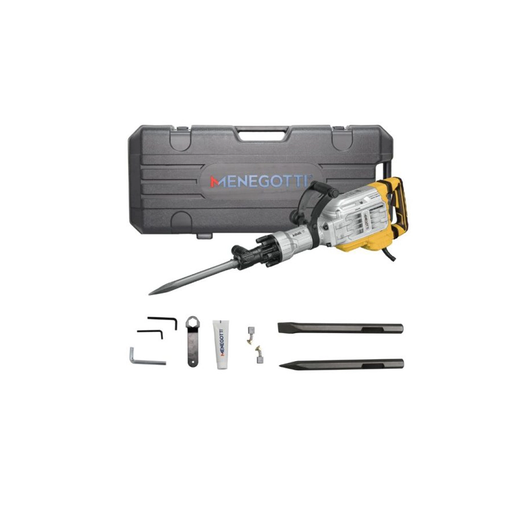 Martelo Demolidor Rompedor 18KG 75J 1700W MMR1700 HEX Menegotti 220V Martelo Demolidor Rompedor 18KG 75J 1700W MMR1700 HEX Menegotti 220V