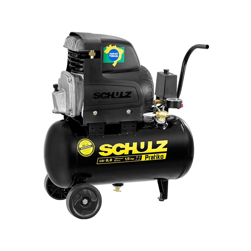 Motocompressor de Ar Monofásico 1,5CV Pratiko CSI 6,6/20 Schulz
