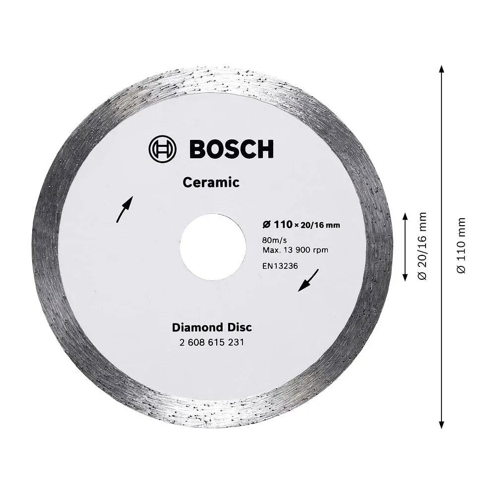 Disco Diamantado Ceramic Liso 110mm Bosch