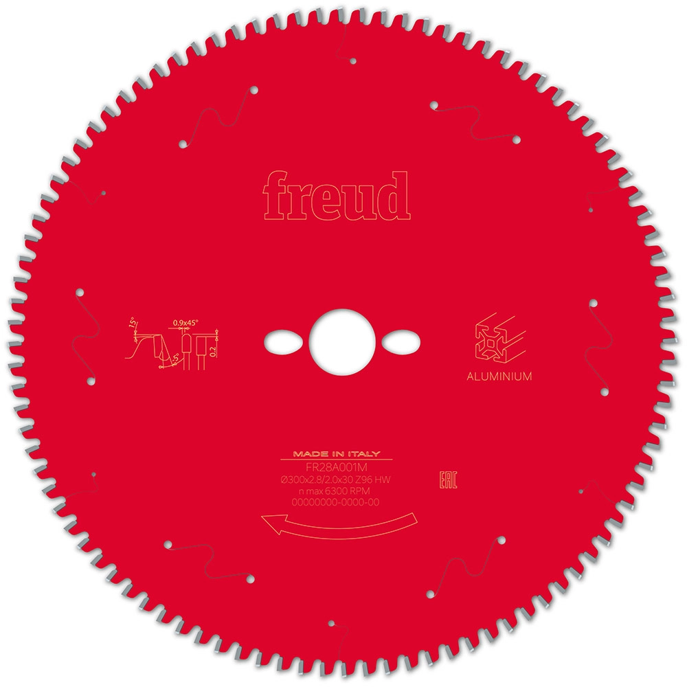 Disco de Serra Alumínio 300mm (12Pol) 96 dentes FR28A001M Freud