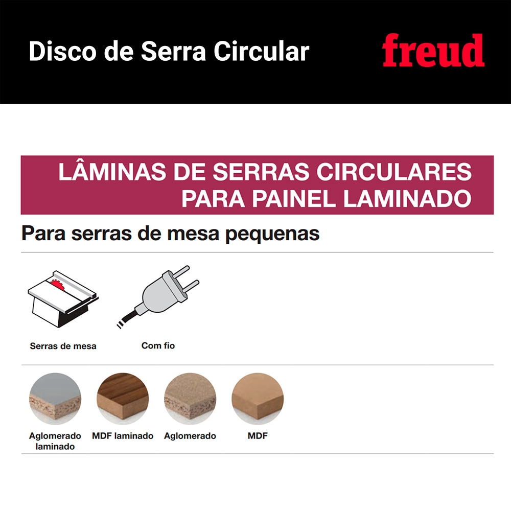 Disco de Serra MDF 300mm (12Pol) 96 dentes FR28L001T Freud