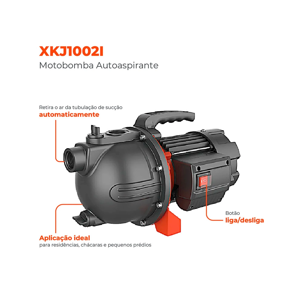 Bomba Autoaspirante Monof 1,3HP XKJ1002I Lepono Bomba Autoaspirante Monof 1,3HP XKJ1002I Lepono