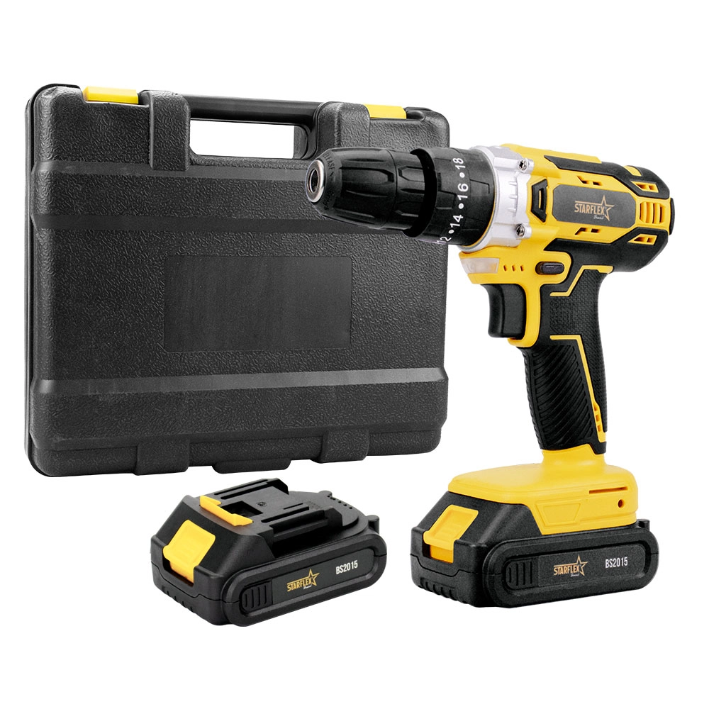 Parafusadeira Furadeira de Impacto 2 Bat 1,5AH 20V Bivolt PS20K2 Starflex
