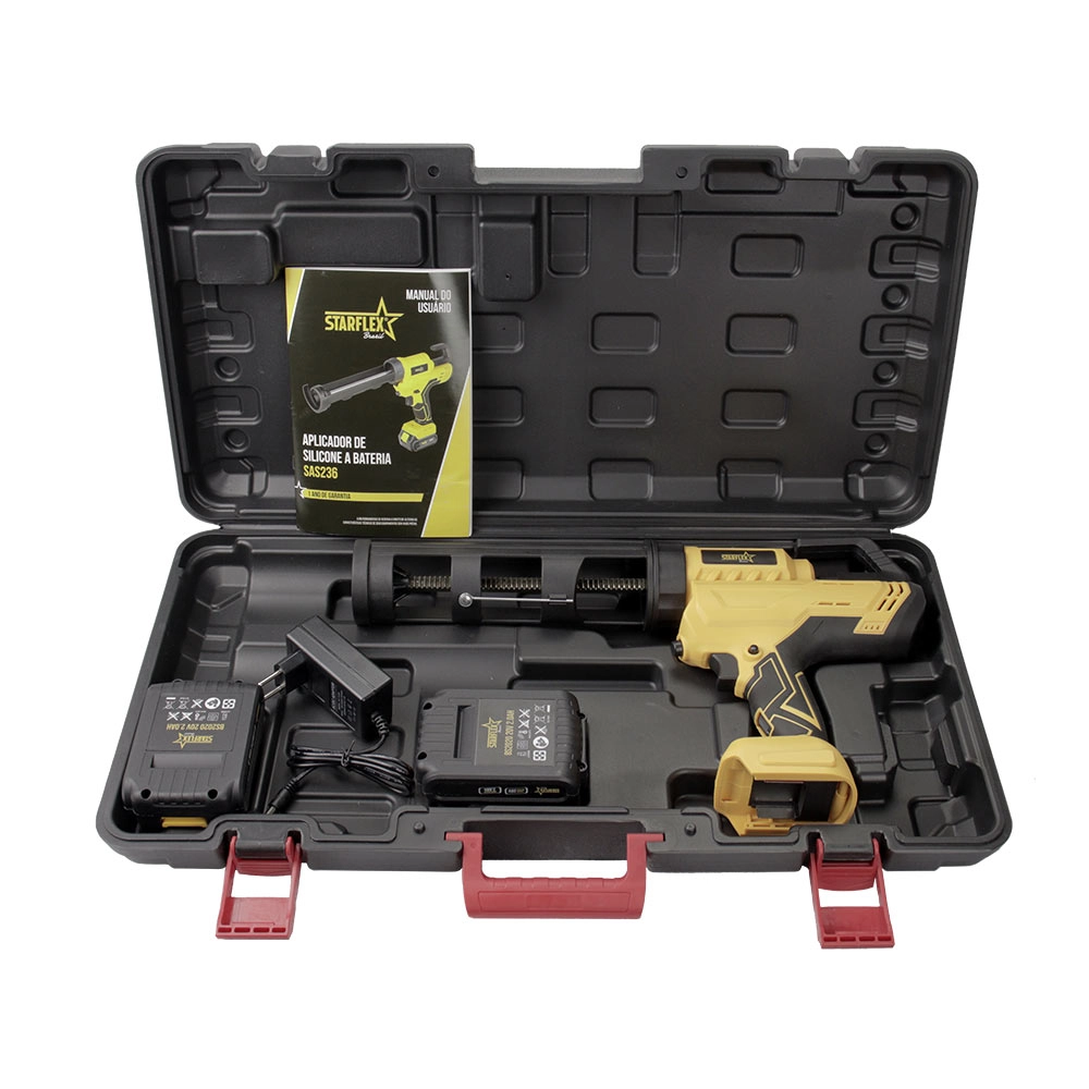 Aplicador Silicone 2 Baterias 20V 2Ah e Maleta SAS236 Starflex