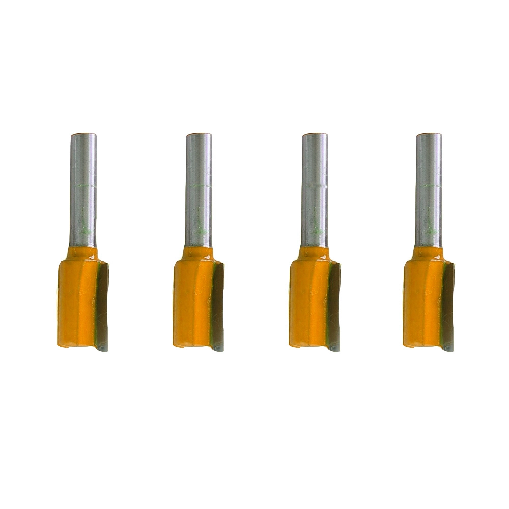 Kit 4 Fresa Tupia Paralela 12mm Haste 6mm