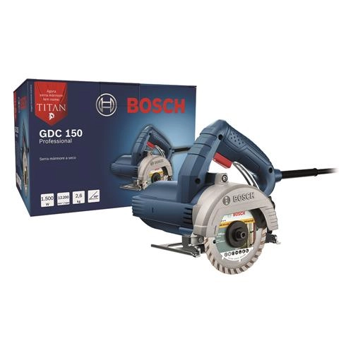 Serra Circular Mármore 5" 1500W Heavy Duty GDC150 Titan Bosch
