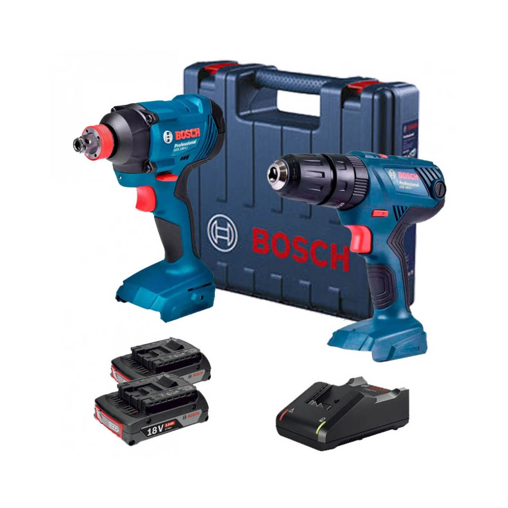 Parafusadeira e Furadeira 2 Baterias 18V GSB180 GDX180 Bosch