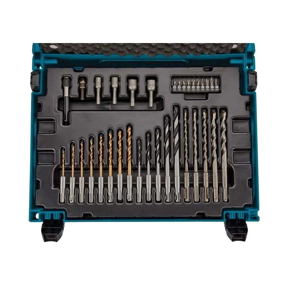 Kit De Brocas E Bits SDS Plus Makpac 65 Peças B-69478 Makita