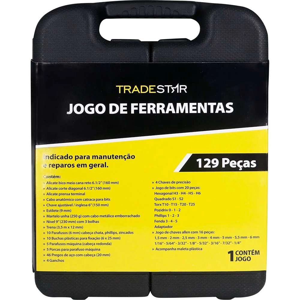 Jogo Ferramentas Profissional 129 peças 49101 Tradestar