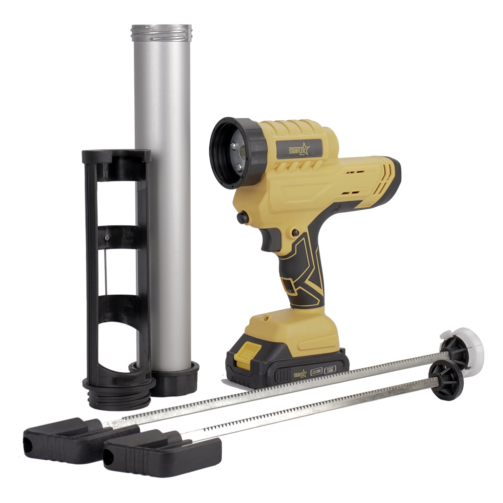 Aplicador Silicone 2 Baterias 20V 2Ah e Maleta + Tubo Sachê SAS236 Starflex Aplicador Silicone 2 Baterias 20V 2Ah e Maleta + Tubo Sachê SAS236 Starflex
