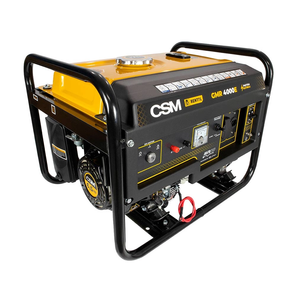 Gerador Gasolina 4T Partida Elétrica Bivolt 6,5HP Máx 4Kva GMR4000E CSM