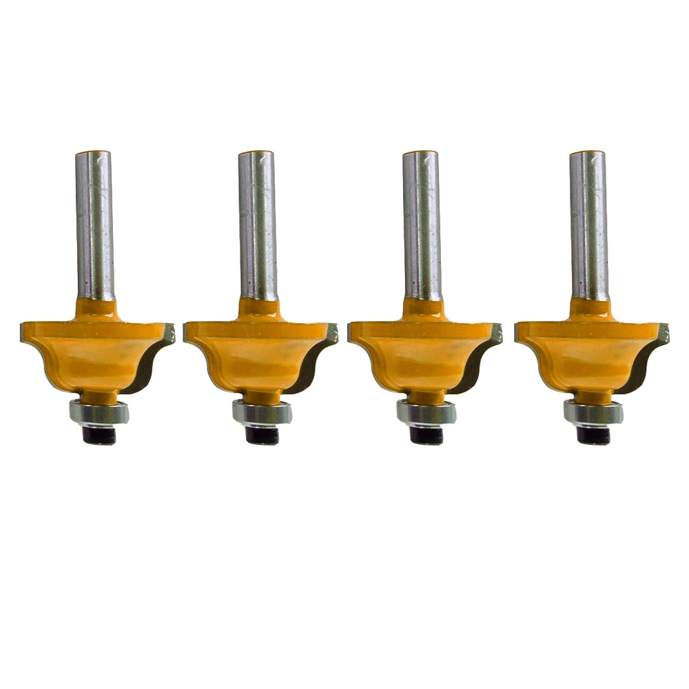 Kit 4 Fresa Tupia Moldura Romana Rolamentada Haste 6mm