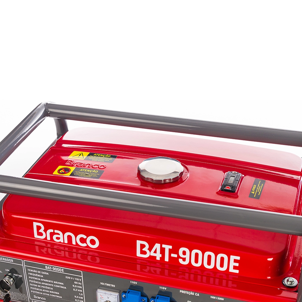 Gerador de Energia Á Gasolina Partida Elétrica 16,5HP 9Kva B4T9000E Branco
