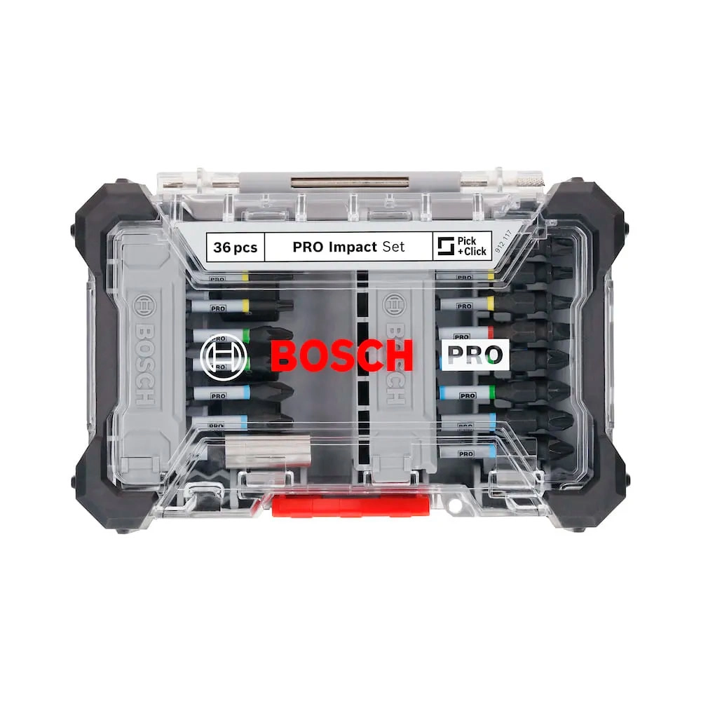 Jogo de Bits e Soquetes 36 Peças Pro Impact Bosch Jogo de Bits e Soquetes 36 Peças Pro Impact Bosch