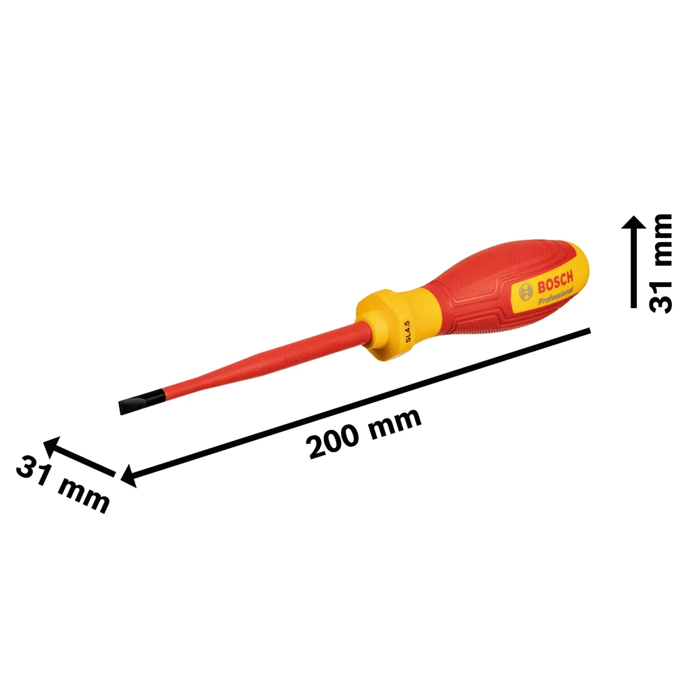 Chave de Fenda 4,5 x 100mm VDE SL 1600A02NC2000 Bosch