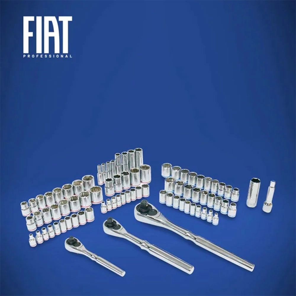 Caixa Kit Ferramentas Cromo Vanadio 82 Peças Curia 82 Fiat