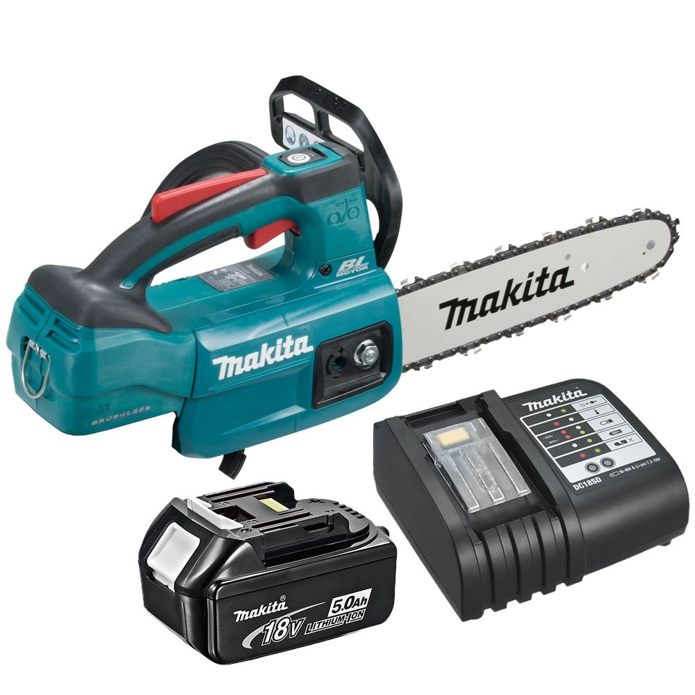 Motoserra Bateria Com Bateria 18V 5Ah e Carregador Bivolt DUC254ZC Makita