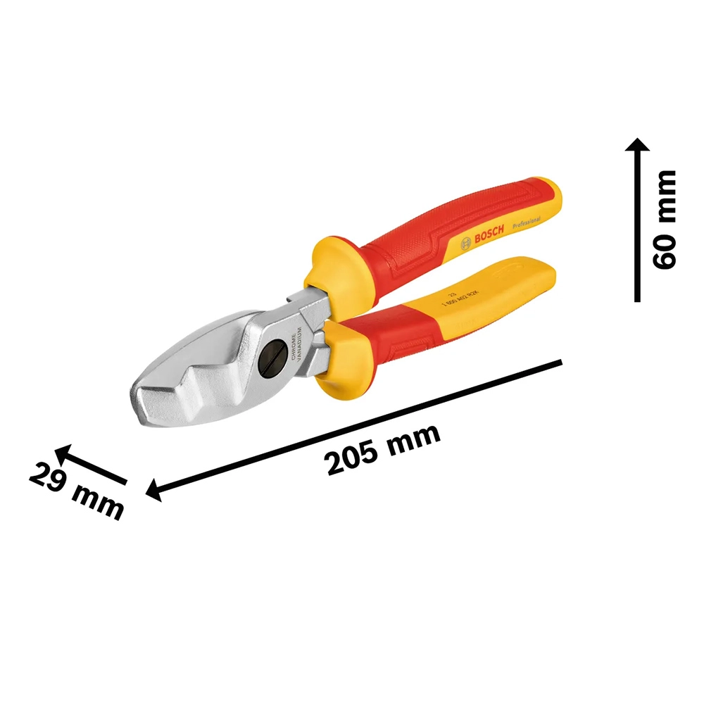 Alicate Corta Cabos 200mm VDE 1600A02NF4000 Bosch