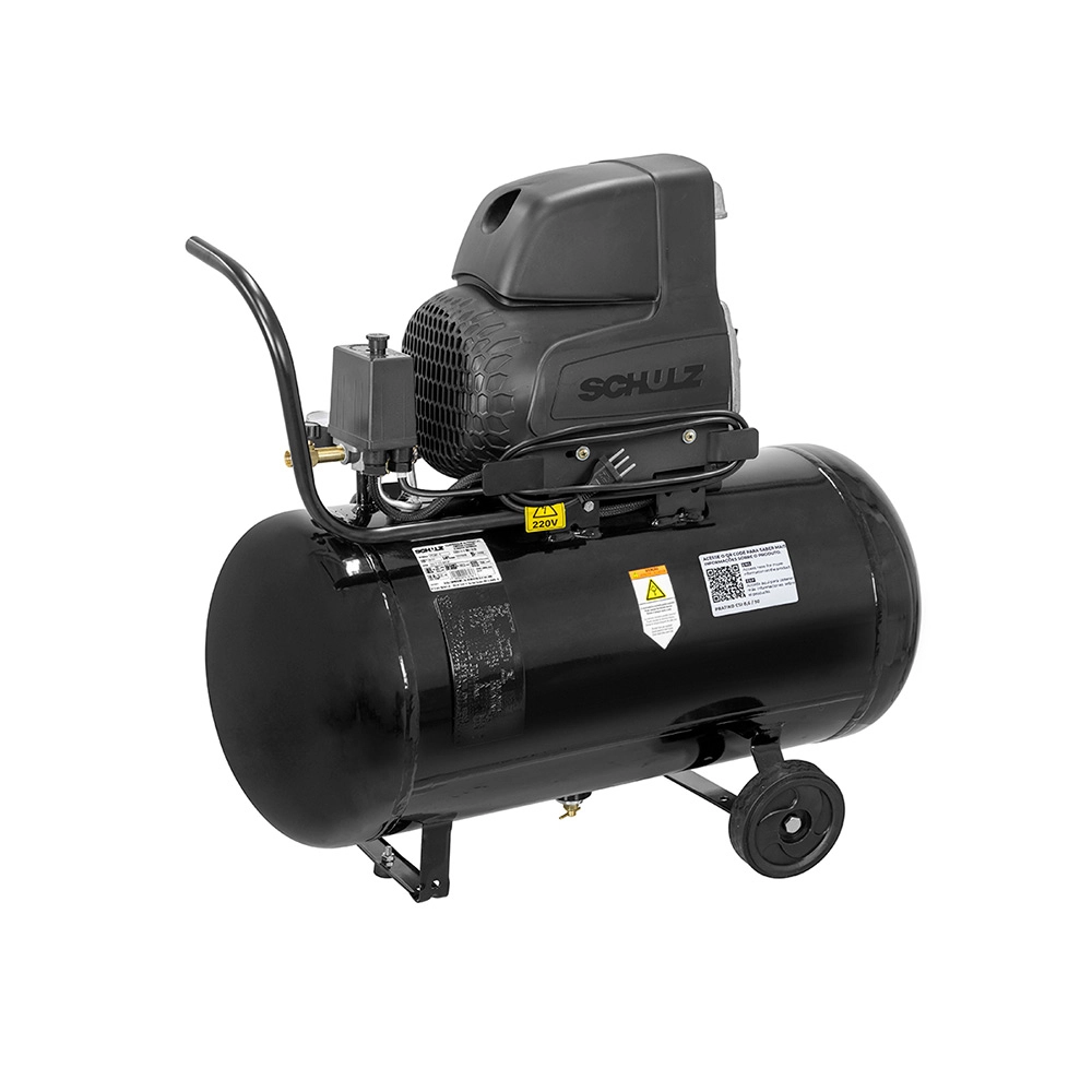 Compressor 1,5CV Pratiko CSI 8,6/50 + Kit Acessório 5 Peças Schulz