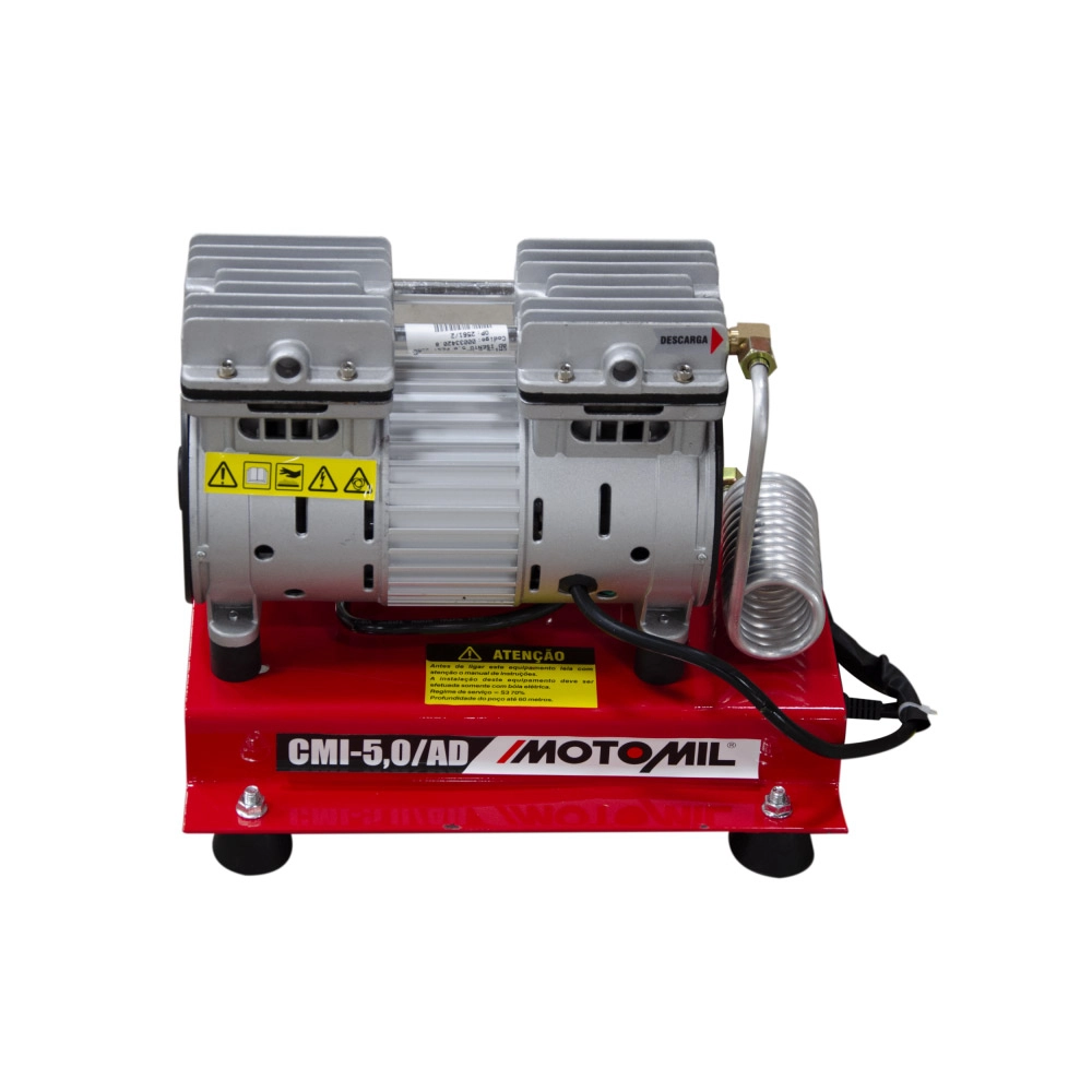 Compressor de Ar Isento Óleo Poço Artesiano 1CV CMI-5,0 AD Motomil 