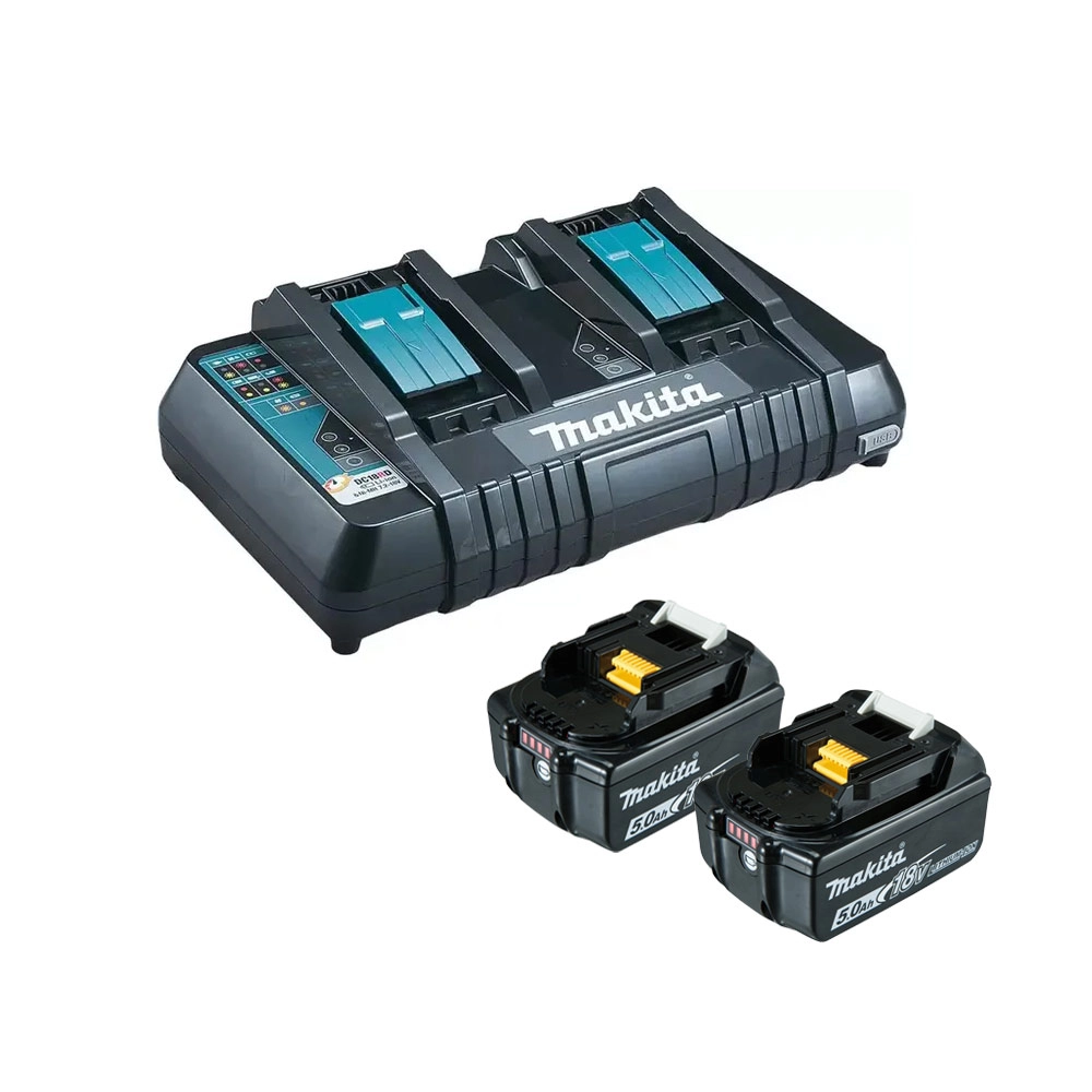 Cortador Grama 2 Baterias 5Ah 36V (18 + 18V) 48CM DLM480ZP Makita 