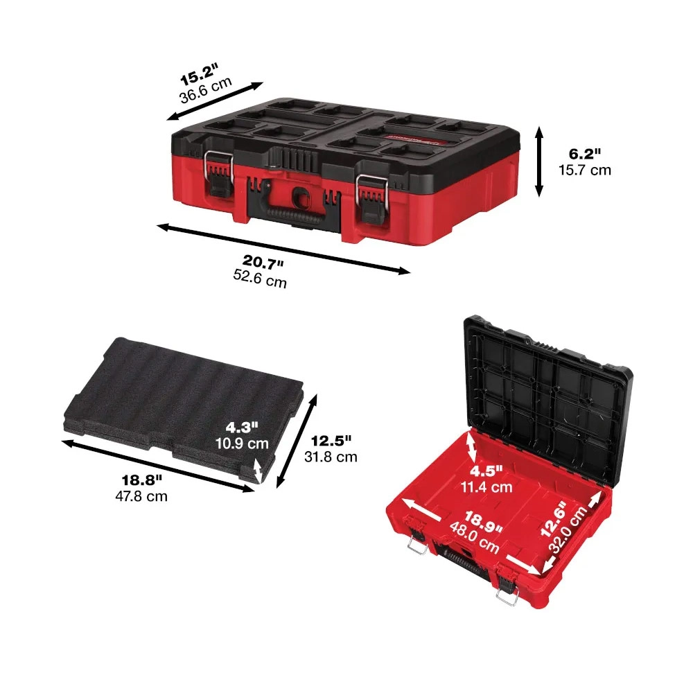 Maleta Caixa Modular 36,6x52,6x15,7cm Packout 48228450 Milwaukee