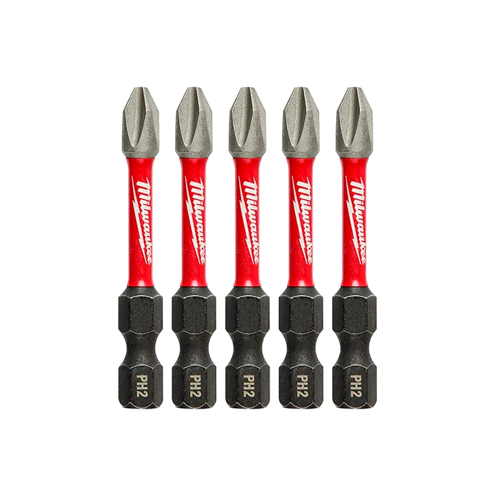 Kit Bits Philips Impact PH2 50mm 5 Peças 48324602 Milwaukee Kit Bits Philips Impact PH2 50mm 5 Peças 48324602 Milwaukee