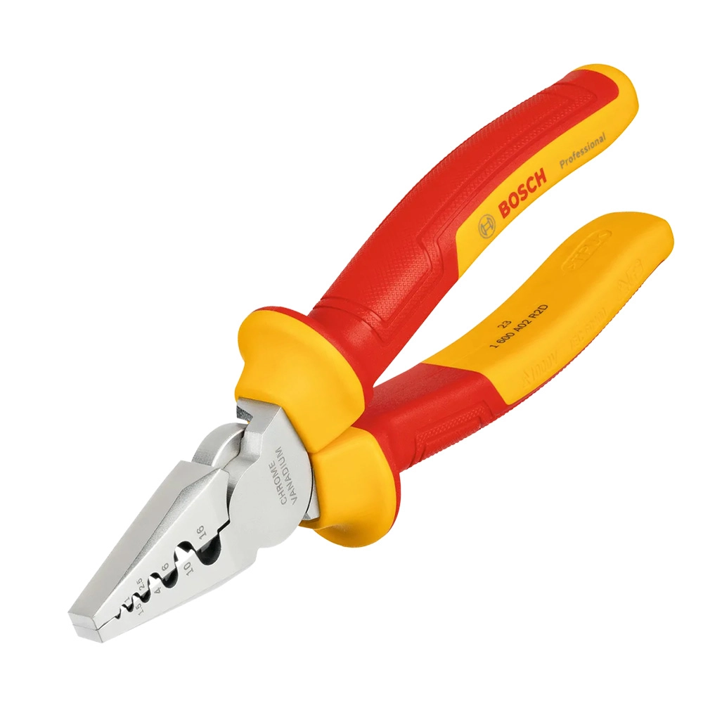 Alicate de Crimpagem Terminais 180mm VDE 1600A02NE6000 Bosch Alicate de Crimpagem Terminais 180mm VDE 1600A02NE6000 Bosch