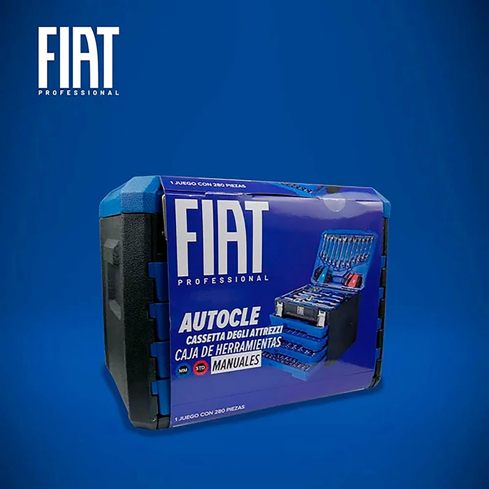 Kit Ferramentas Cromo Vanadio Armate 280 Peças Fiat