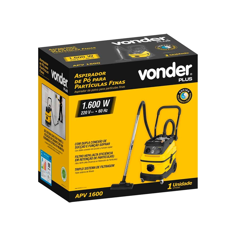 Aspirador Pó Profissional 30L Partículas Finas 1600w APV1600 Vonder