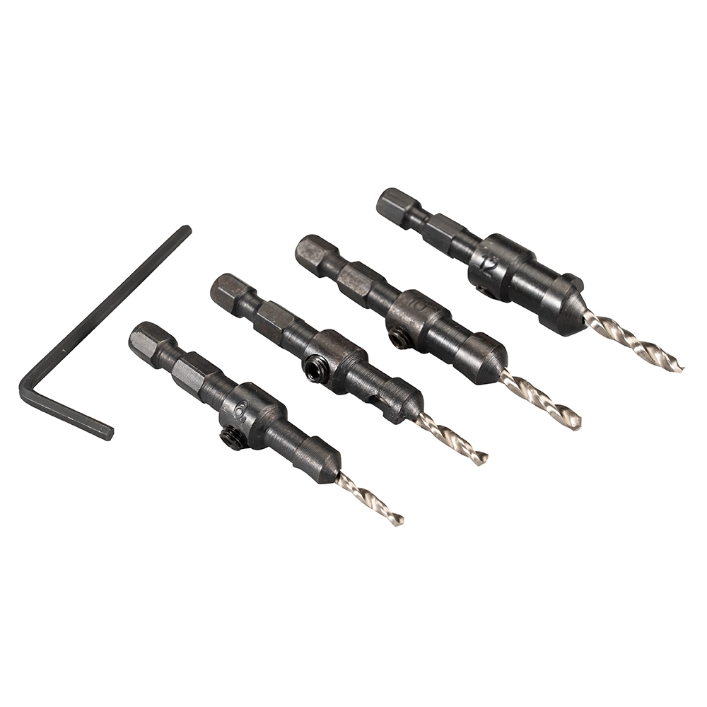 Kit Brocas Escareadora 4 Peças D73455 Makita  Kit Brocas Escareadora 4 Peças D73455 Makita
