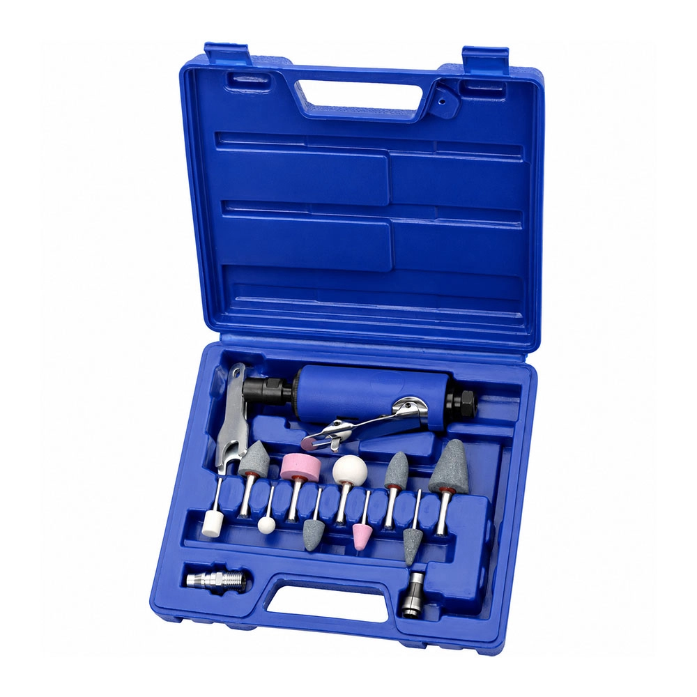 Mini Retífica Pneumática 1/4 16 peças RP7813 Rongpeng Mini Retífica Pneumática 1/4 16 peças RP7813 Rongpeng