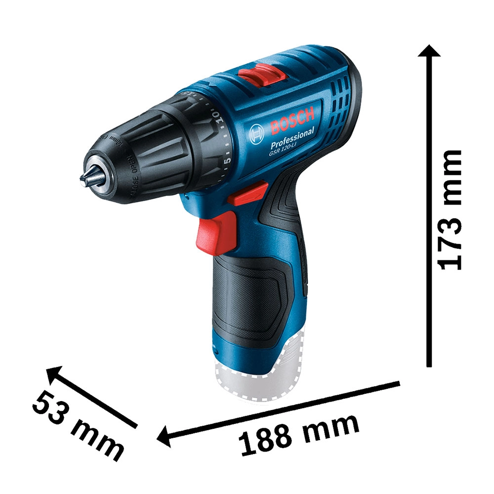 Parafusadeira Furadeira À Bateria 12V GSR120LI Bosch
